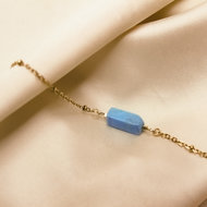 Gemma bracelet ♡ natural stone ocean blue gold