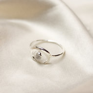 Ariel ring ☽ young moon moonstone silver
