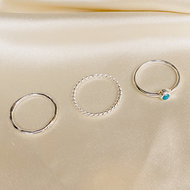 Lucy ring set ♡ turkoois silver