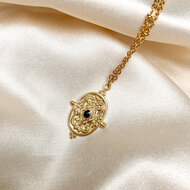 Athena necklace ♡ black gold