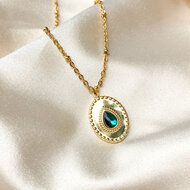 Amara necklace ♡ green gold