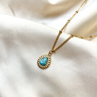 Imogen necklace ♡ turquoise gold