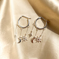 Celeste earrings ✰☼☽ universe chain earrings silver