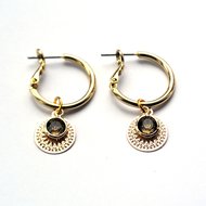 Ava earrings ♥ mandala anthracite gold