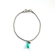 Esmé bracelet ♥ heart & tassel turquoise silver