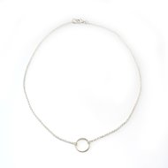 Ayla necklace ♡ simplicity circle silver