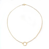 Ayla necklace ♡ simplicity circle gold