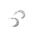 Elara studs ☽ hammered crescent moon silver_