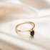 Neptune ring ♆ droplet onyx gold_