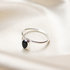 Neptune ring ♆ droplet onyx silver_