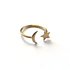 Estée ring ☆☽ moon & star gold_